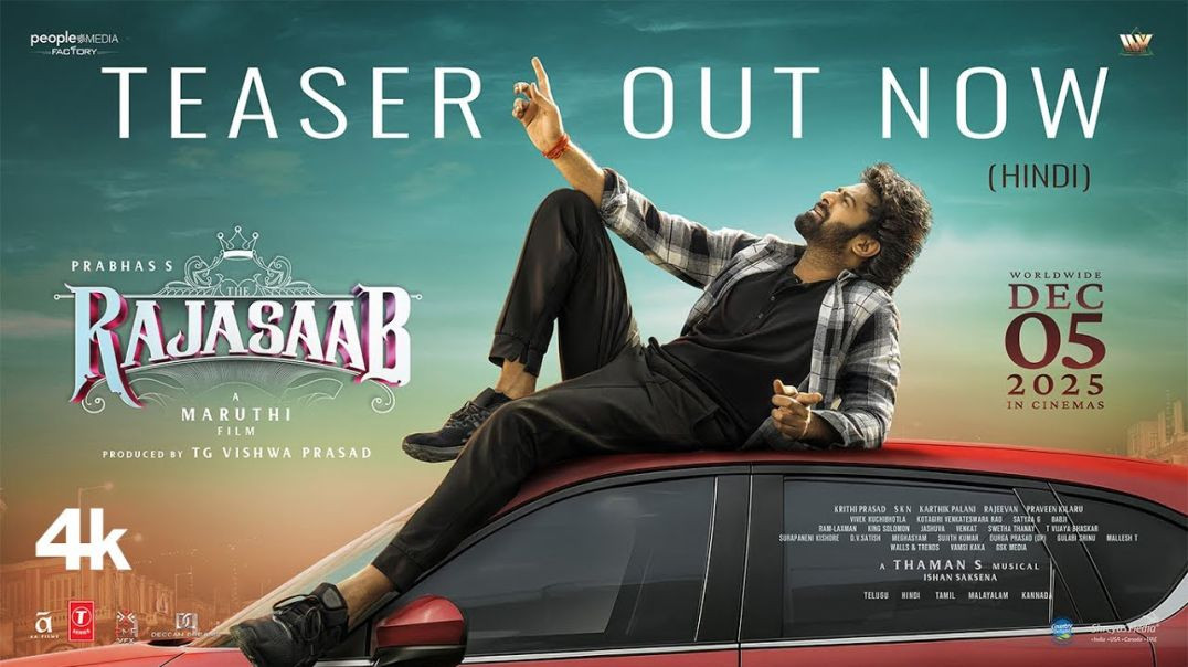 ⁣The Raja Saab Hindi Teaser  Prabhas  Maruthi  Thaman  TG Vishwa Prasad  Dec 5, 2025