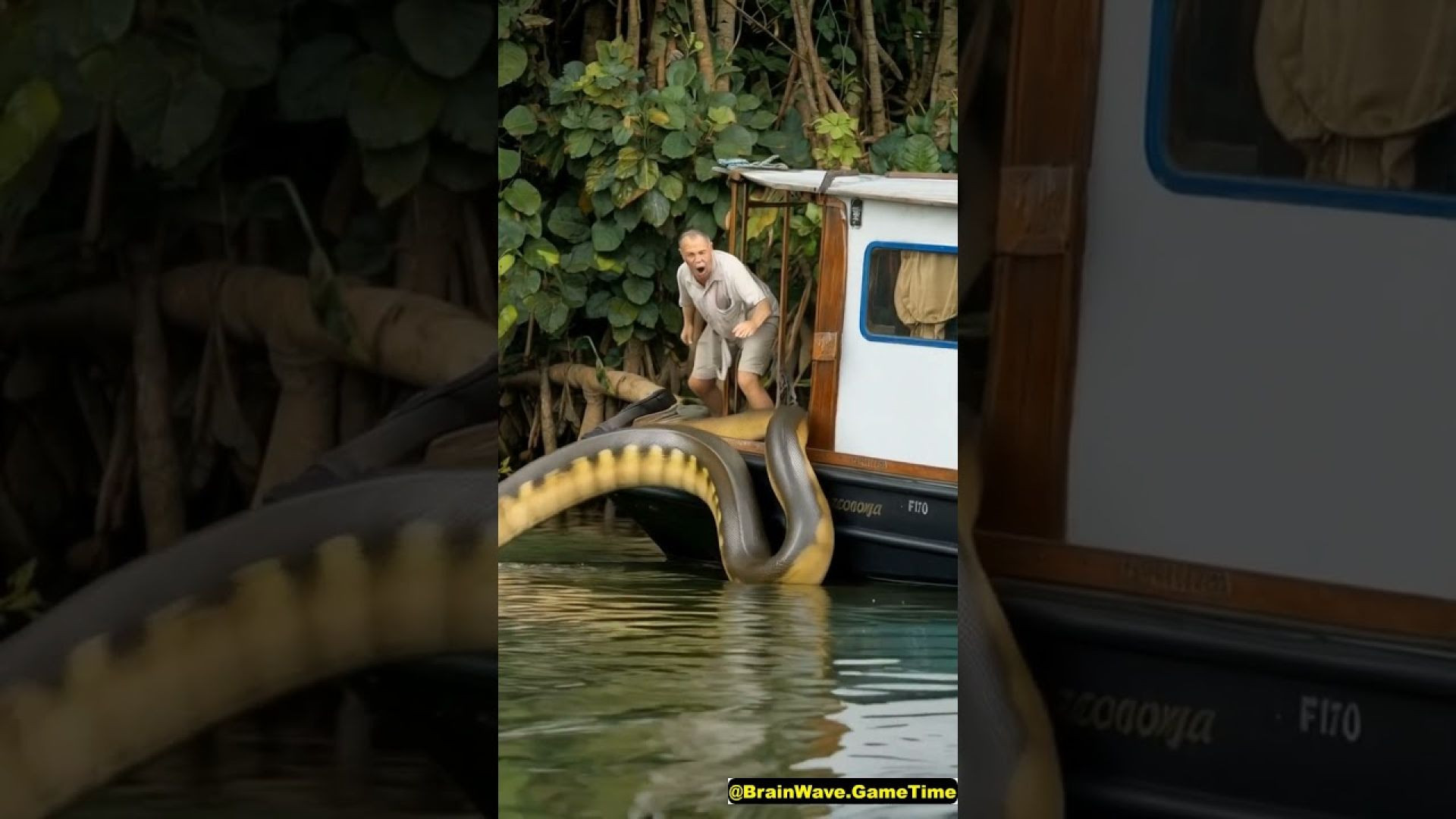 Anaconda Encounter on Amazon River Boat 🐍